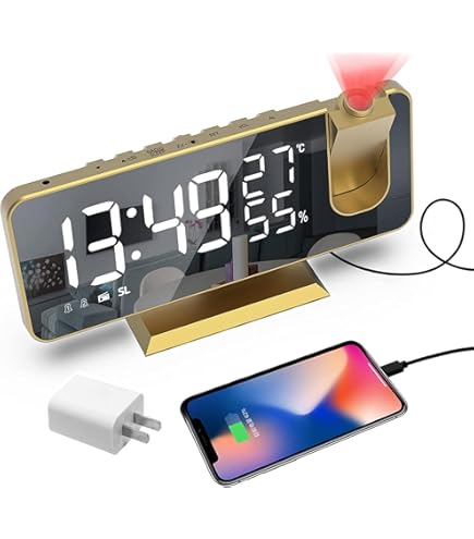 Amazon｜プロジェクター機能付ウェザークロック 662-7129p｜置き時計