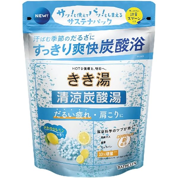 Amazon | きき湯 清涼炭酸湯 すっきりミントの香り 360g(約12
