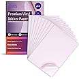 Avarrix Australia Printable Vinyl Sticker Paper for Inkjet Laser Printer, Matte White, 20 Sheets, Waterproof Label Stickers, 