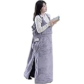 [山善] 着る電気毛布 まるでコタツ 着るこたつ 電気毛布 メンズ レディース 洗える くるみケット タイマー付き オートオフ機能 ひざ掛け 掛毛布 敷毛布 ダニ対策機能 ラベンダーグレー YAPP-402AC