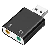 オーディオインターフェイスデバイス - コンパクトUSBトランスミッター、ステレオジャックアクセサリー、ヘッドセットマイクハブ、音声録音ギア|ゲームコンソールエンハンサー、ノートブックスピーカーブースター、旅行デスク用のオーディオシステム