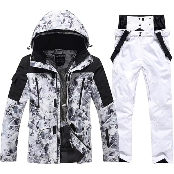 Amazon.co.jp: [HOTIAN] スノーボード ウェア 上下セット メンズ 耐