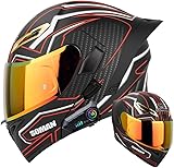 システムヘルメット バイク フルフェイス ブルートゥース付き SOMAN955-S フリップアップ メンズ レディース 四季対応 ジェット ダブルシールド オートバイ 大きいサイズ 洗える裏地 日焼け止め UVプロテクションBluetooth 超軽量 耐衝撃 男女兼用 オールシーズン DOT公認 (L,F17) [並行輸入品]