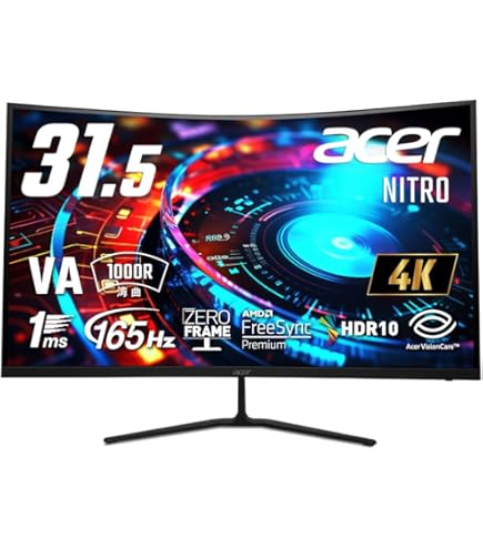 msi optix MAG321CURV 4k湾曲モニター MSI Optix MAG321CURV 31.5 4K UHD Curved Screen LCD Monitor
