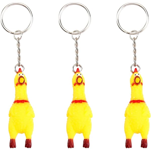 びっくりチキン キーホルダー ラバー 3個パック Amazon.co.jp: [Adorainbow] びっくりチキンストラップ 3 パック