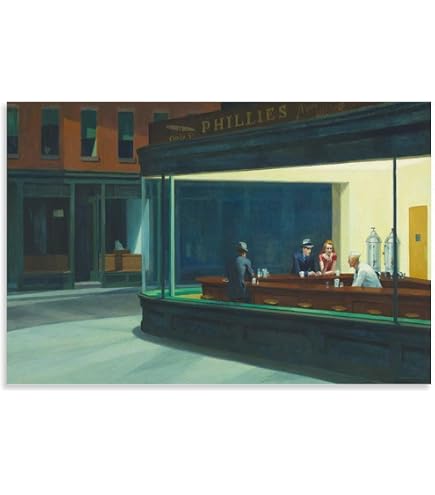 Amazon | ポスター エドワード ホッパー ナイトホークス 【Nighthawks