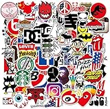 Chaojibao 100枚入り ファッションブランドステッカーセット PVC 防水デカール ダイアリー 可愛い おしゃれ DIYステッカー、スーツケースステッカー スノーボード、スーツケース、ギター、車 バイク 、ヘルメット、パソコン 携帯ノート ステッカー (ファッションブランド)