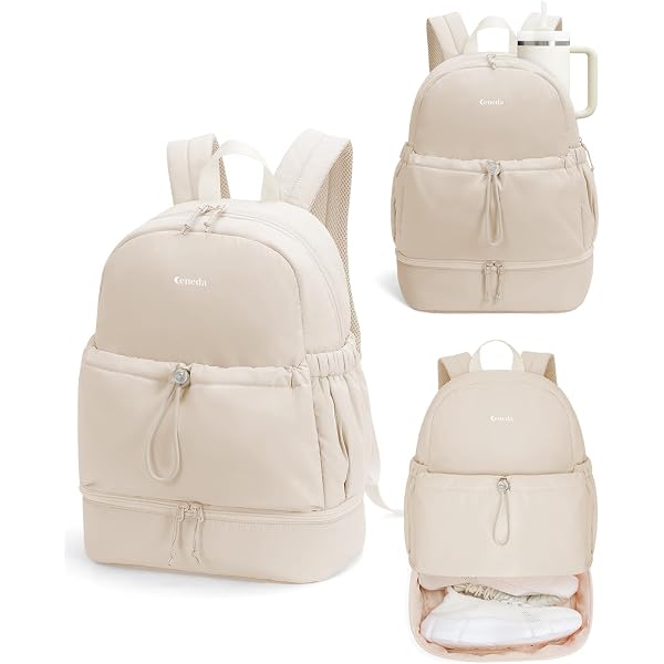 Foldable Gym Backpack For Women With Shoe Compartment & Wet Pocket - Lightweight Sports Bag - View #7