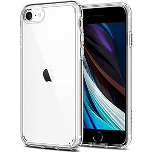 【Spigen】 iPhone SE ケース [第2世代] / iPhone8 / iPhone7 対応 全面クリア 米軍MIL規格取得 耐衝撃 すり傷防止 ワイヤレス充電対応 アイフォンSE (2020年モデル) アイフォン8 アイフォン7 カバー シュピゲン ウルトラ・ハイブリッド 042CS20927 (クリスタル・クリア)