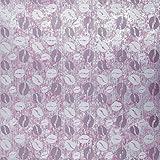 (ハンメロ)HANMERO壁紙 コーヒー豆柄 はがせる 不織紙 のりなし リビング部屋diyリフォーム用 53cmx10m 箔押し＆発泡 パープル＆銀箔 QZ0479