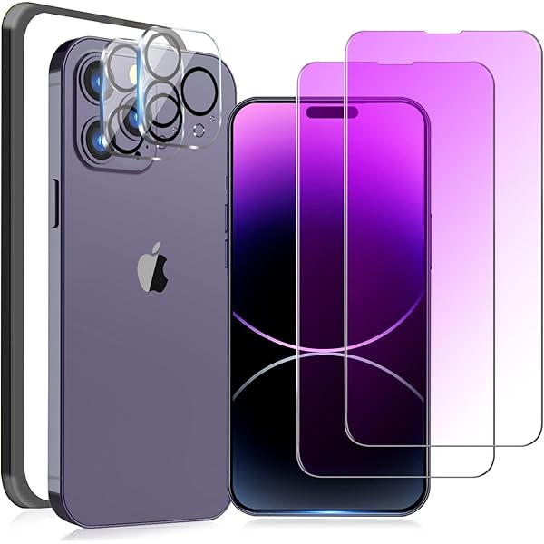 Amazon | iPhone14Promax ガラスフィルム ブルーライトカット 【2枚 
