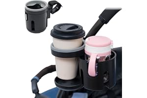 FOUR LUCKS ベビーカー ドリンクホルダー ボトルホルダー スマホホルダー 角度調整 哺乳瓶 ホルダー 飲み物 2個