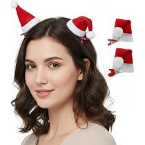 Amazon.co.jp: minkissy クリスマス ミニ サンタ 帽子 ヘア クリップ