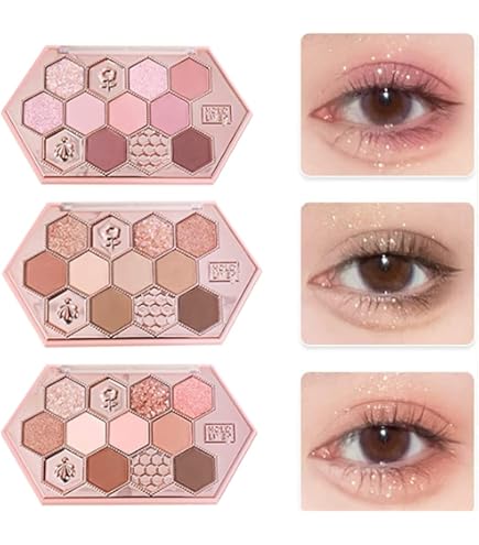 Amazon.co.jp: YAYAMIYA アイシャドウ 可愛い 蜂の巣 12色メイク
