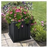 Mayne 4838-B Cape Cod Patio Planter 20x20 Black