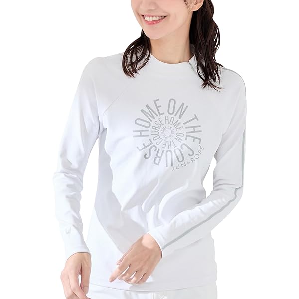 Amazon.co.jp: [ジュン＆ロぺ] 保温 プレミアウォーム配色長袖