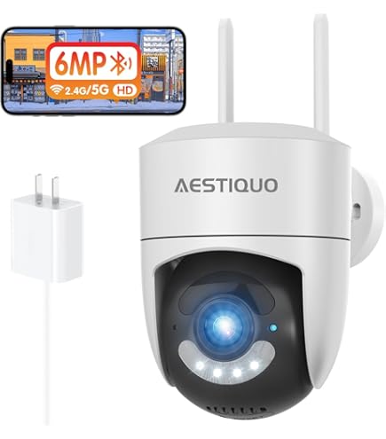 Amazon.co.jp: 【600万高画素・5G/2.4Gwifi対応】 AESTIQUO 防犯カメラ