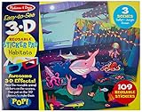 [メリッサ ・ ダグ]Melissa & Doug EasytoSee 3D Sticker Pad: Habitats 109 Reusable Stickers and 3D Glasses 93