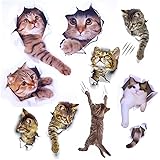 Pazi ウォールステッカー 猫 剥がせる 壁 ステッカー ねこ シール かわいい 3D 簡単 DIY 可愛い 貼ってはがせる 動物 壁紙 トイレ 部屋 キッチン インテリア