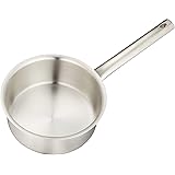 遠藤商事 業務用 ムラノ インダクション 片手浅型鍋 16cm (蓋無) IH対応 18-8ステンレス AKTD301