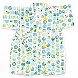 (ファンファン) FUN fun 甚平 ベビー 男の子 子供 カエル アイボリー 80