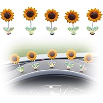 Amazon.co.jp: PAVIKE ひまわりの車の装飾【5個】車のダッシュボードの
