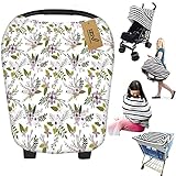 iZivウルトラソフト4-in-1マルチユースベビーストレッチカバーカーシートキャノピー/看護カバー/ショッピングカートカバー/インフィニティスカーフベビー用パーフェクトギフト（カラー5）