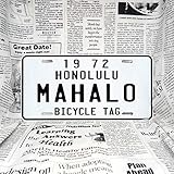 好きな文字に出来るハワイ自転車タグ / 大(US車用)-31x15cm / 1972ホワイト