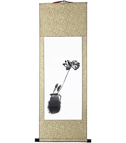 Amazon.co.jp: 画家手描き 掛軸 掛け軸 おしゃれ 水墨画 梅 四君子