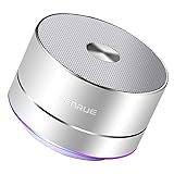 Lenrue Bluetooth スピーカー ポータブル ブルートゥース スピーカー ミニ ワイヤレススピーカー 低音強化 3W拡声器 マイク内蔵、LEDライト、AUXケーブル、TFカード、Micro USB、iPhone/iPad/Android/タ ブレットなどに対応 (シルバー)