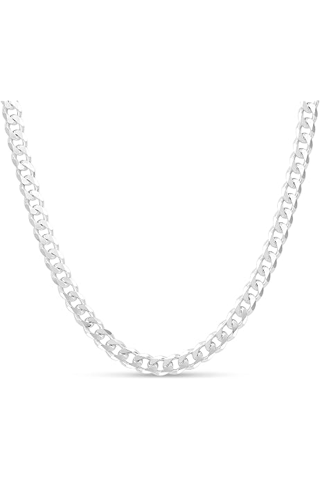 8mm 925 Sterling Silver Cuban Curb Link 