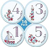 Baby Monthly Stickers For Boy, Milestones For Months 1-12, Every Month Take Pictures And Add To Scra