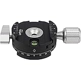 カメラミニパノラマパンベース 360°パノラマヘッド 3/8インチスクリュー付き バブルレベルホール付き Arca スイススタイルプレート対応 三脚一脚デジタル一眼レフカメラ用