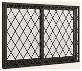 TOSTEM アルミサッシ デュオPG 菱・井桁・横面格子付サッシ 半外付型 2枚建 W1320*H1170 12811