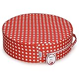 Zicac　座布団　高さが変わるクッション　食事用　5色　円形　星柄　取り外し便利　麻布+密度の高いスポンジ　子供用シートクッション　様々な椅子に適用です　2歳以上キッズにご利用可能 (34x34cm