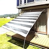 Cool Sun 日よけ シェード 200cm×215cm 遮光率約90％ 風通し良好 エコ & 電気代節約 目隠しにも最適 (グレー)