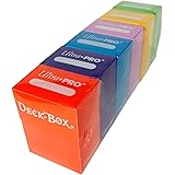 Set of Six New Ultra-Pro Deck Boxes (Incl. Orange, Purple, Light Blue, Pink, Yellow, Light Green) For