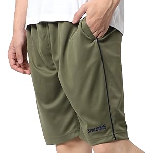 [スポルディング] ハーフパンツ メンズ 速乾 ドライ サイド パイピング ジャージ イージーパンツ