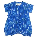 甚平 ロンパース ベビー 新生児 男の子 綿100% 日本製生地 グレコ 花火/青-1010 60-70cm