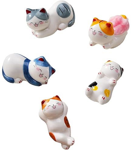 Amazon｜クラフトマンハウス 猫町ねこ 箸置きセット(あおむけトリオ