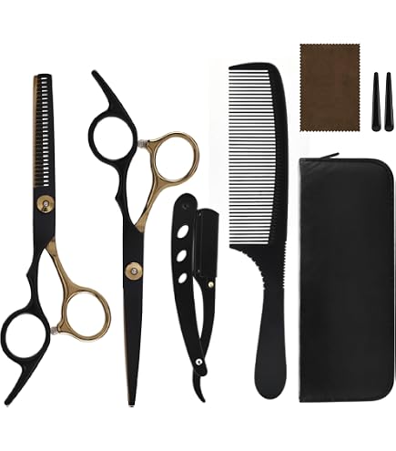 Amazon | Ontaki ヘアカット&シンニング 日本製スチール鋏キット - 7