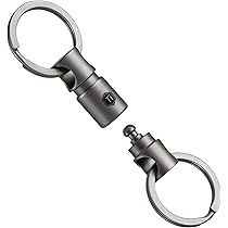 Amazon.co.jp: KeyUnity カラビナ チタン ストラップ付 KU00 マルチ