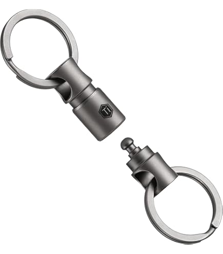 Amazon.co.jp: KeyUnity カラビナ キーホルダー チタン KM08 S字