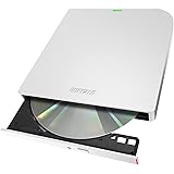 【Amazon.co.jp限定】バッファロー USB3.2(Gen1)/3.0 外付け DVD/CDドライブ 書込みソフト バスパワー(給電ケーブル付き) 薄型ポータブル 国内メーカー Windows/Mac ホワイト DVSM-PUV8U3-WH/