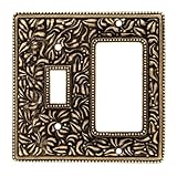 Vicenza Designs wp7014 San Michele Toggle / Dimmer壁プレート、アンティーク真鍮