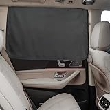 【cloth shop 布や】 車用カーテン 車中泊 日除け マグネット 簡単取り付け 【ブラック [遮光1級] 幅80cm x 丈52cm [2枚組]】
