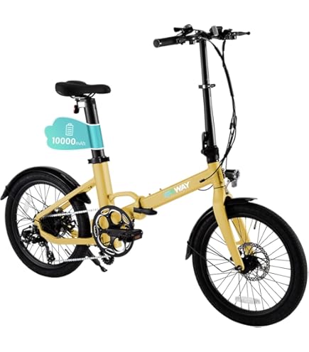 Amazon | ERWAY 電動自転車 折りたたみ 電動アシスト自転車【公道可