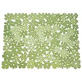 Blumz シンクマット花柄 L グリーン