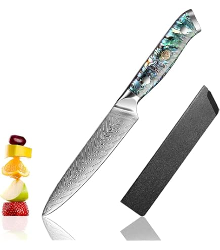 Amazon｜関兼次作 包丁 ペティーナイフ 120mm 彩雲 33層鋼ダマスカス