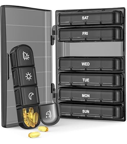 Amazon.co.jp: ピルケース 1週間 朝昼晩寝る前 1日4回 大容量